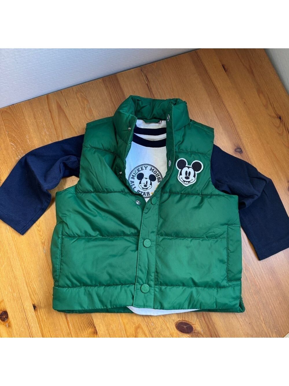 Disney/janie and jack puffy vest and shirt 18-24 months